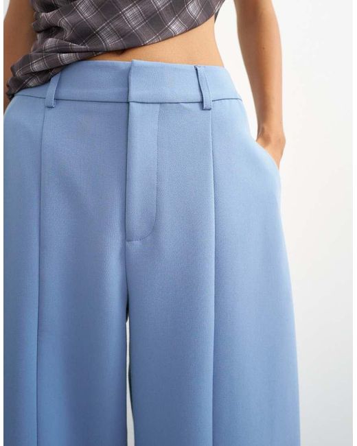 TOPSHOP Blue Co Ord Barrel Leg Trouser