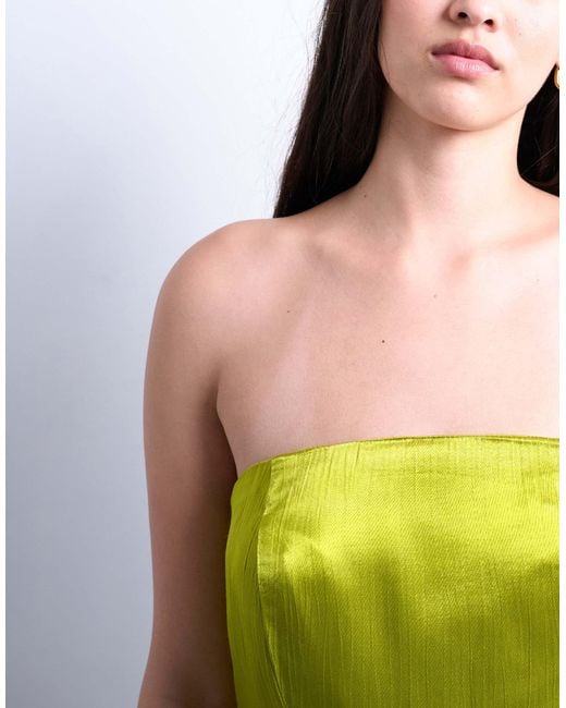 green satin bandeau dress SABRINA Black Dress with Gold Sequins main image 1