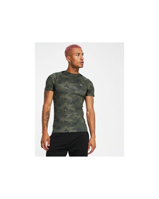 ASOS 4505 Muscle Fit Training T-shirt With Camo Print in Green for Men -  Lyst