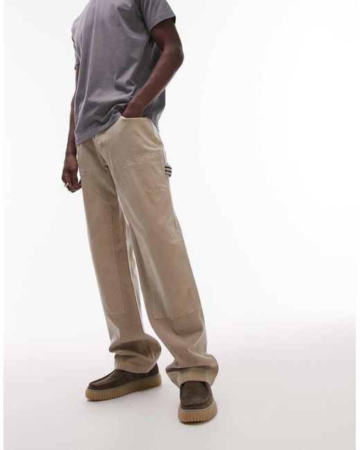 Tommy Hilfiger White Jamie Loose Carpenter Trousers for men
