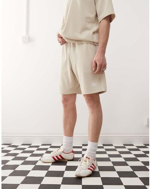 Umbro White Panelled Mesh Shorts for men