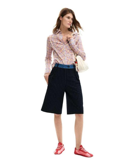 Desigual Blue Tailored Bermuda Combined