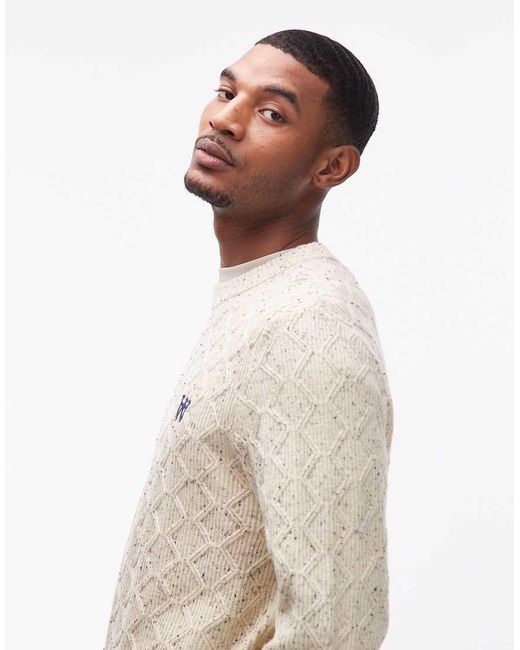 DOUBLE A by WOOD WOOD Natural Lamin Sweatshirt for men
