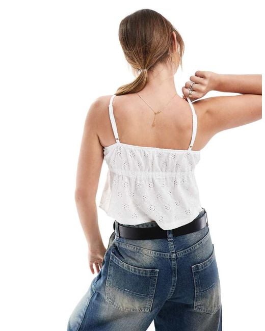 Cotton On White Lola Tie Up Cami Top
