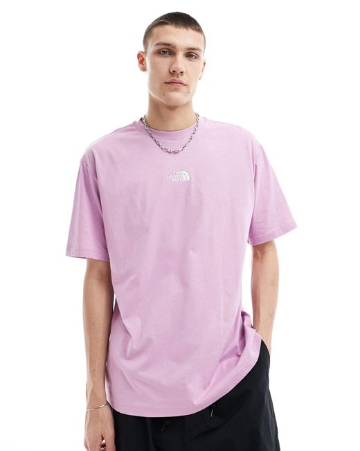 The North Face – schweres oversize-t-shirt in Purple für Herren