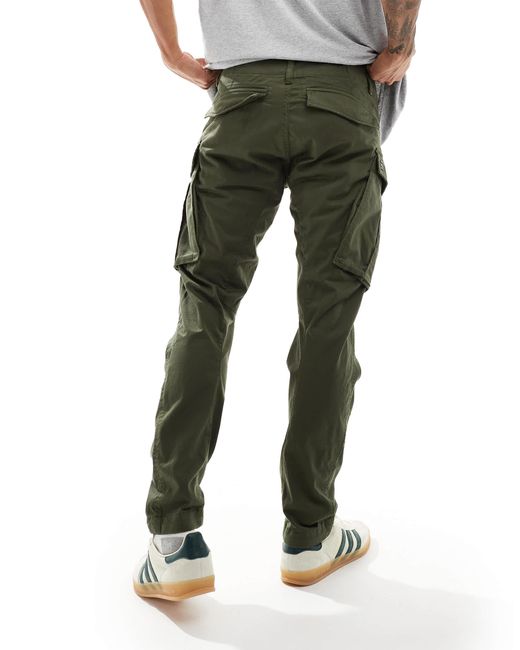 G-Star Green Rovic 3D Regular Tapered Cargo Trousers for men