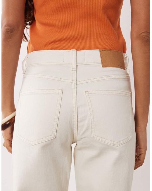 ASOS White Asos Design Petite Comfort Stretch Straight Leg Jeans