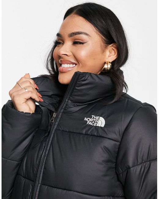 The North Face Saikuru Cropped Puffer Jacket in Black | Lyst Australia