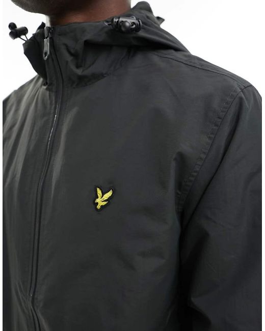 Lyle & Scott Blue Zip Through Hooded Jacket for men