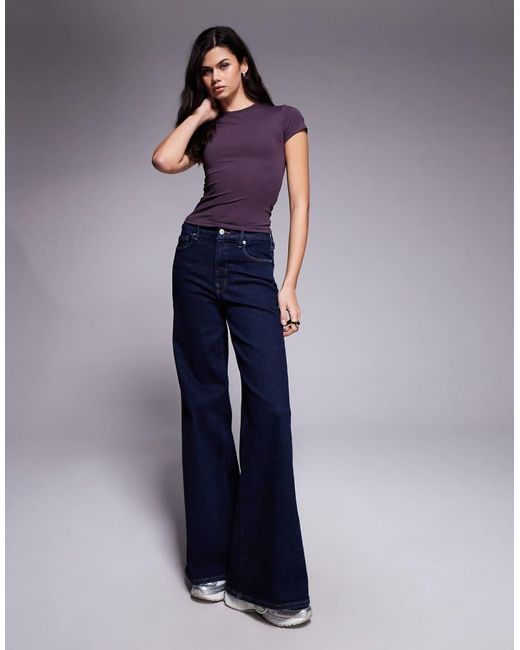 Edikted Purple Becca Boat Neck Top