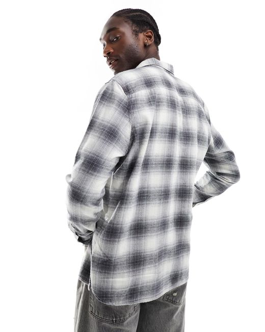 Camisa a cuadros grises AllSaints de hombre de color Gray