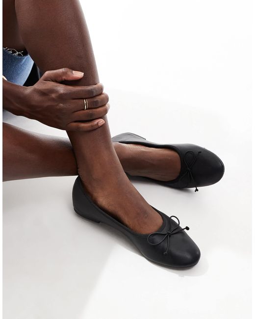 Cotton On Brown Cotton On Smooth Classic Ballet Pumps