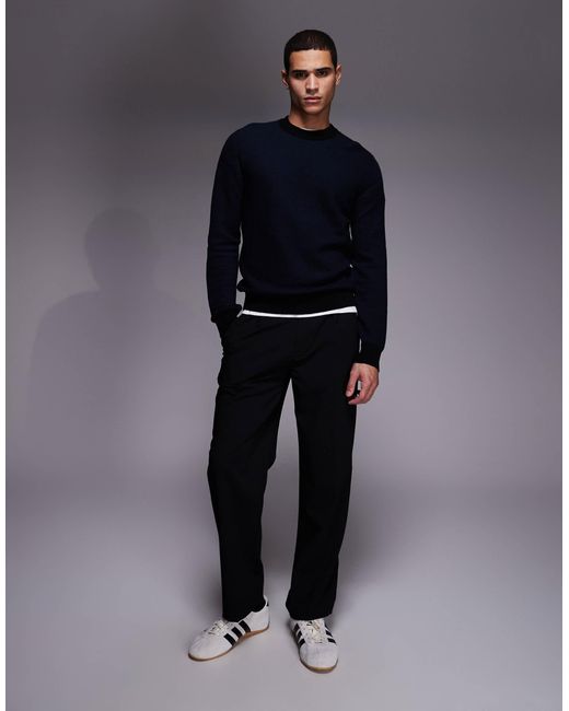 Aspoki - pull texturé Boss pour homme en coloris Blue