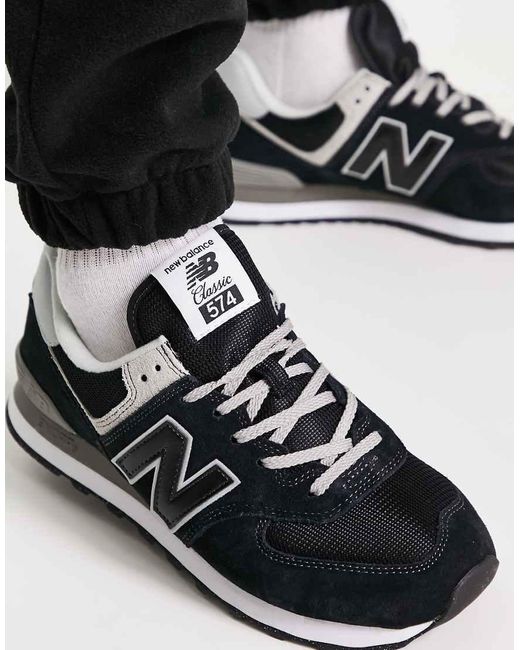 New Balance Black 574 Trainers