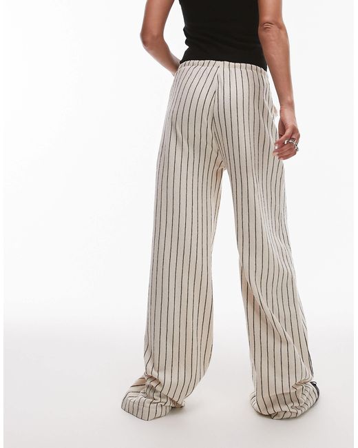 TOPSHOP White – hose aus jersey mit streifenmuster
