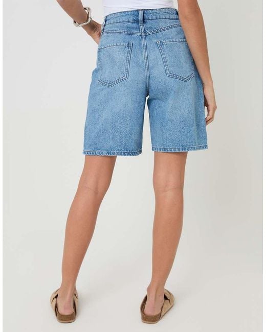Threadbare Blue Denim Bermuda Shorts