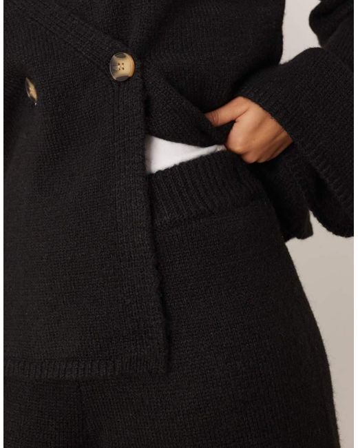 Y.A.S Black Wide Leg Knitted Trousers Co-ord