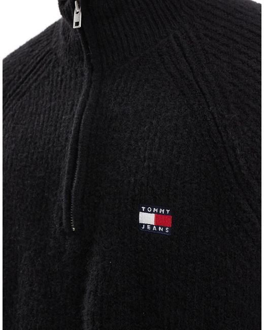 Tommy Hilfiger Blue 1/4 Zip Badge Jumper for men