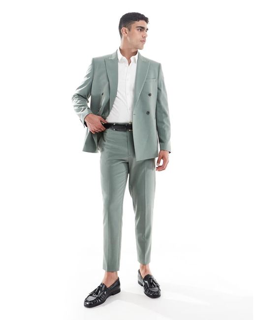 ASOS Blue Tapered Suit Trousers for men