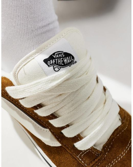 Knu skool - baskets en daim à semelle chunky - clair Vans en coloris White