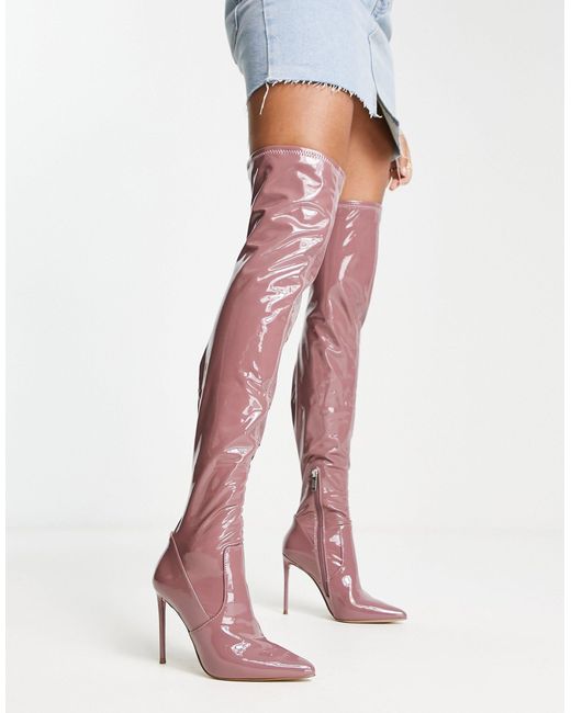 Steve Madden Vava - Over-de-knie-laarzen in het Roze | Lyst NL