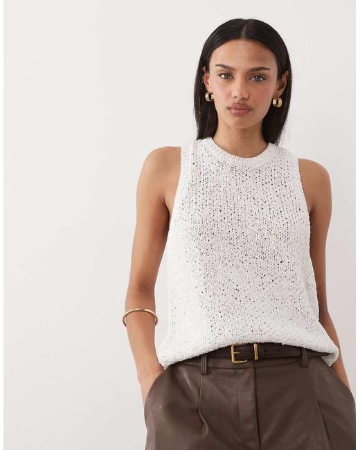 ASOS White Tape Racer Back Tank