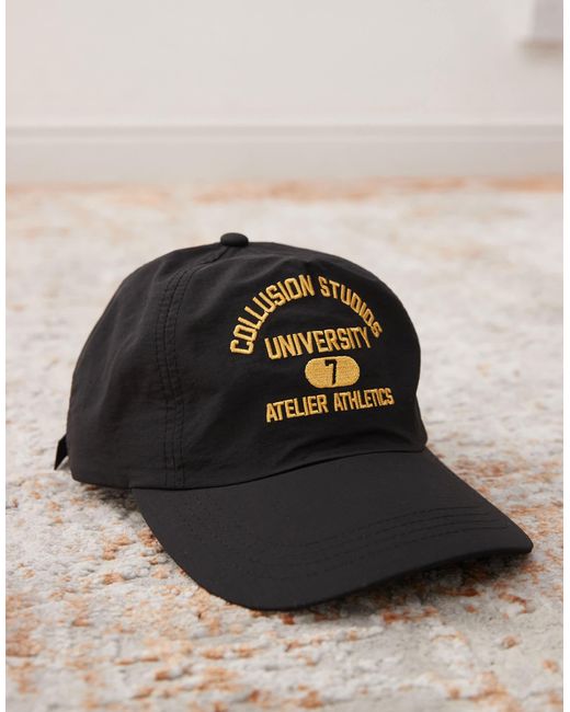 Collusion Black Cap Embroidery And Print