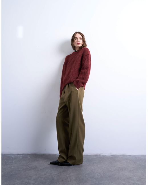 Pull ras TOPSHOP en coloris Red