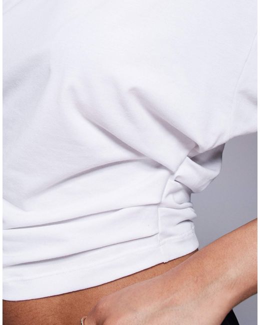 Adidas Originals White Adidas Training Power Twist Back T-shirt