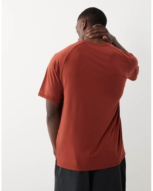 4505 Red Yoga Performance Jersey Quick Dry Boxy Oversized Training T-shirt for men