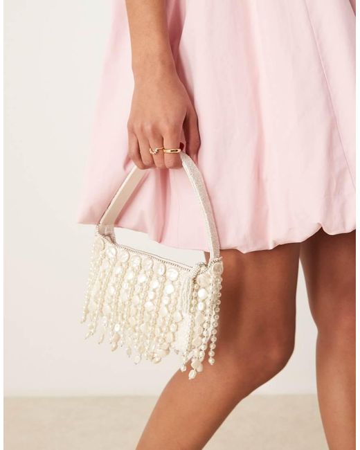 ASOS Pink Pearl Drop Shoulder Bag
