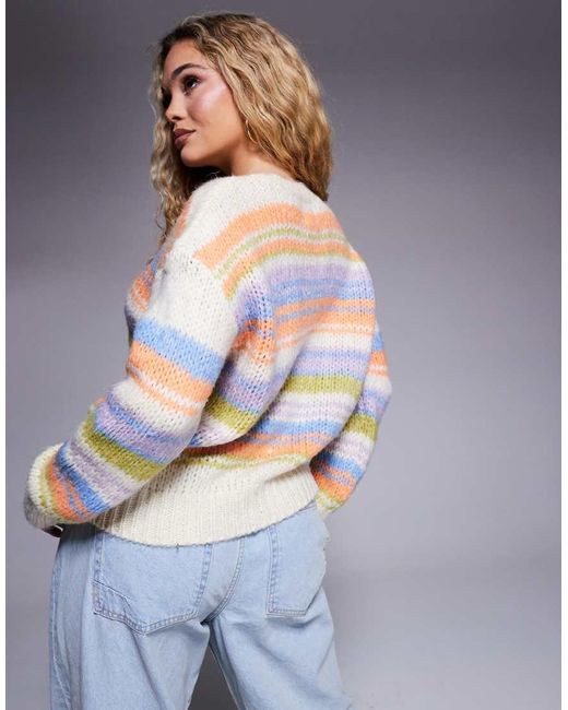 River Island Gray Stripe Jumper