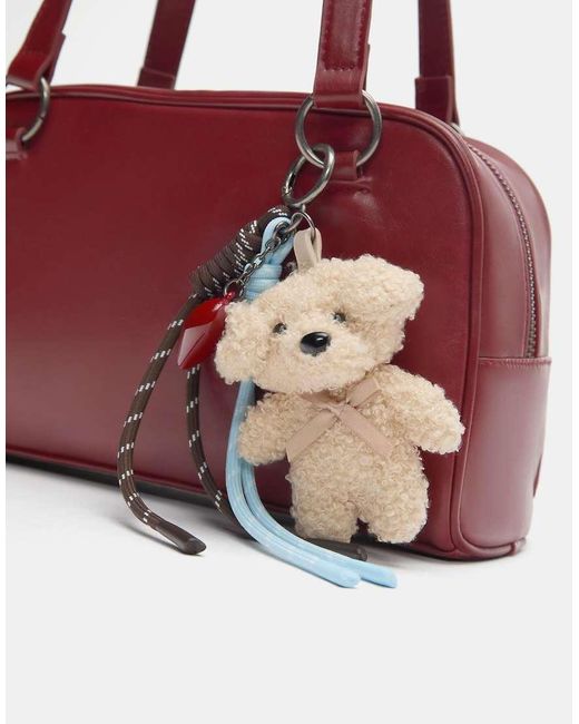 Pull&Bear Red Embellished Shoulder Bag