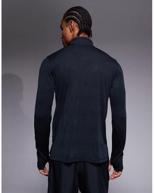 Under Armour Blue Velociti Quarter-Zip Running T-Shirt for men