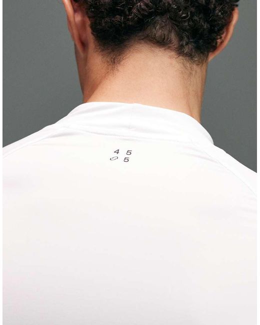4505 Gray Icon Active Quick Dry Muscle Fit Base Layer Training Long Sleeve Mock Neck Top for men