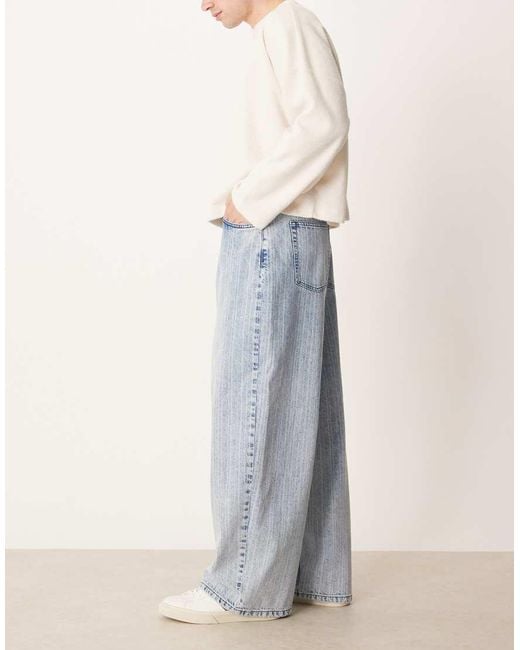 ASOS White Oversized Baggy Jeans for men