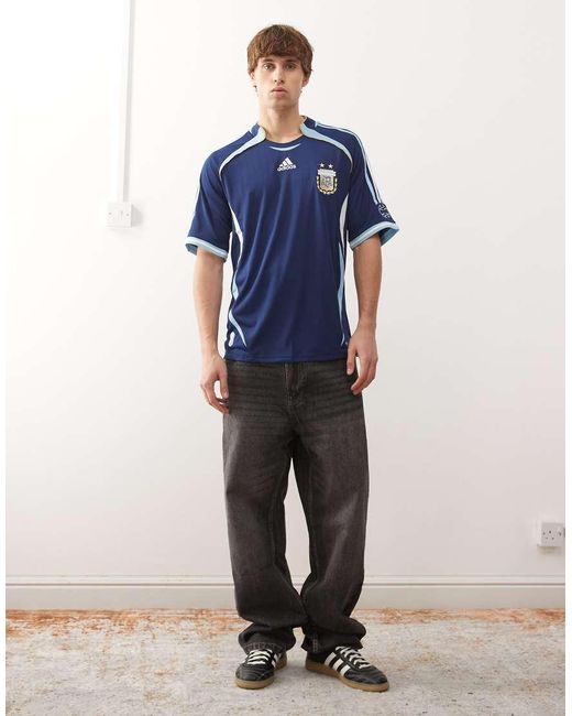 Adidas Originals Blue Adidas Football Argentina World Cup 2006 Bring Back Away Shirt
