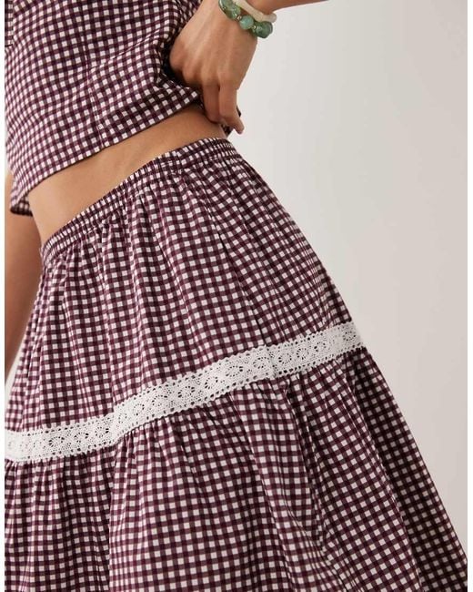 Motel Pink Co-ord Trixie Midi Skirt