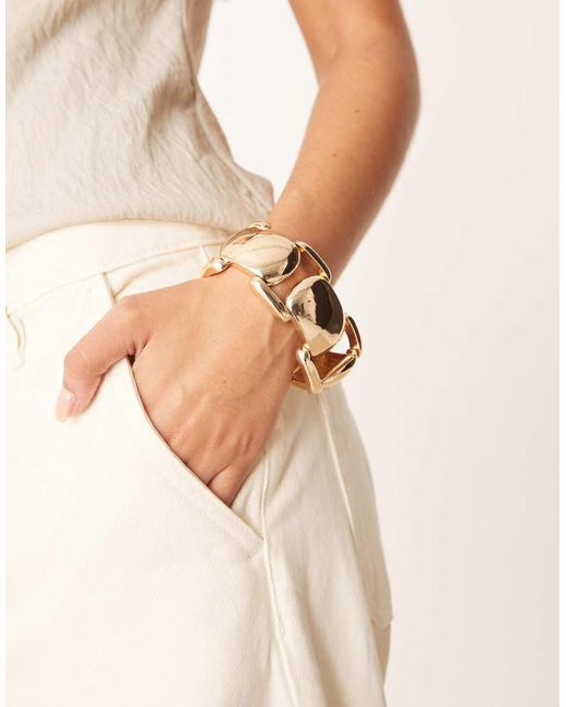ASOS Armband Met Grove Schakels En Vintage Ontwerp in het Natural