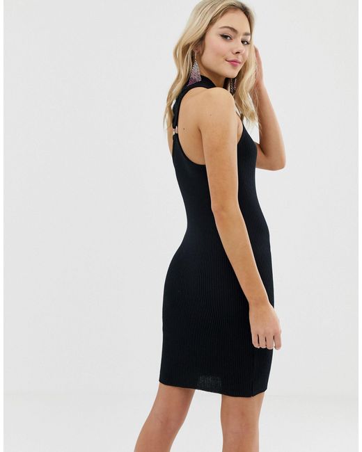 asos black bodycon dress