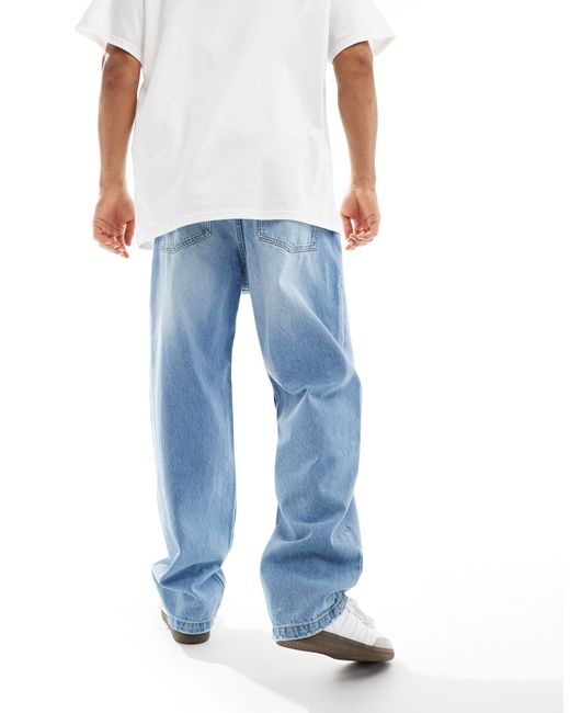 Jeans larghi azzurri di Bershka in Blue da Uomo