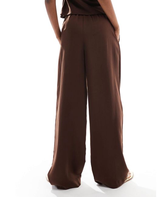 ASOS Purple Lyocell Wide Leg Dad Trouser