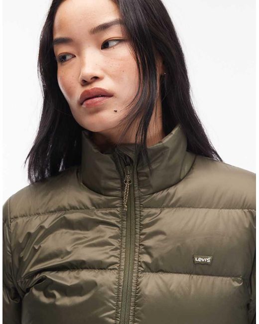 Chaqueta De Plumas Caqui Ligera Con Diseño Plegable Polly De -Verde Levi's de color Multicolor