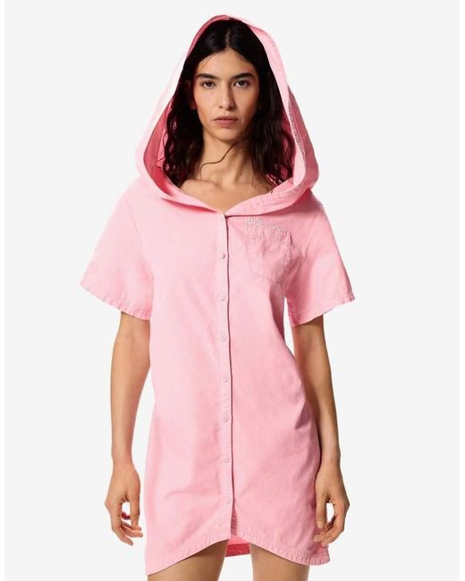 Desigual Pink Hooded Dress Masha Popova