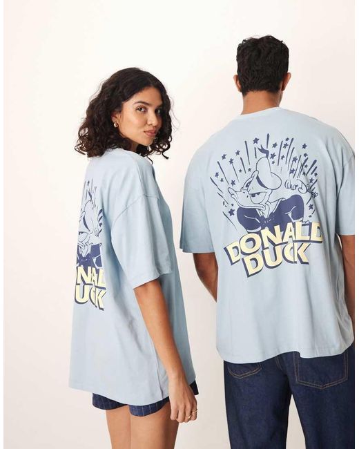 T-Shirt Oversize Con Stampa Disney Di Paperino di ASOS in Blue da Uomo