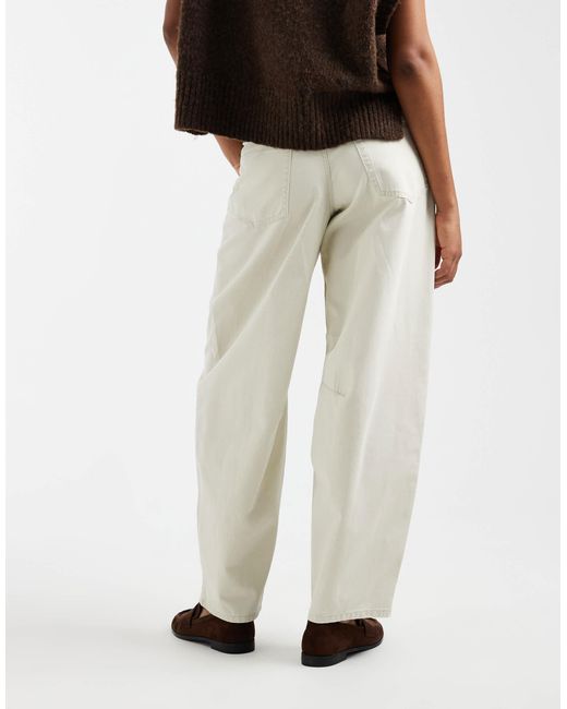 ONLY White Barrel Pants