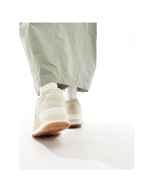 574 - sneakers beige con suola di New Balance in White