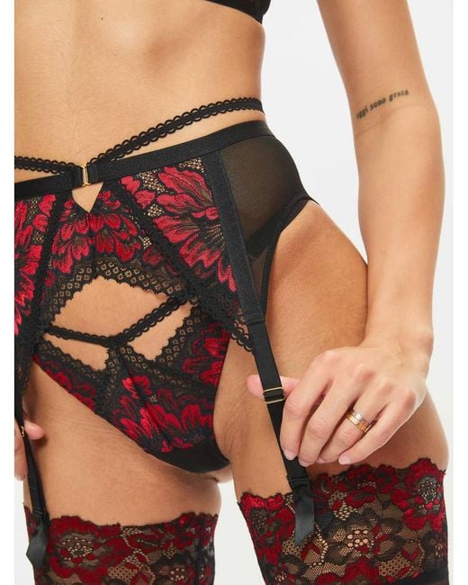 Ann Summers Black Yours Truly Suspender Belt