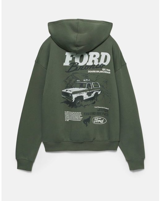 Pull&Bear – kapuzenpullover in Green für Herren