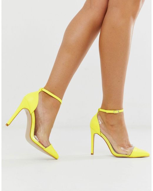 Christian Louboutin 37.5 Neon Yellow x Clear Bis un Bout So Kate Heels –  Bagriculture